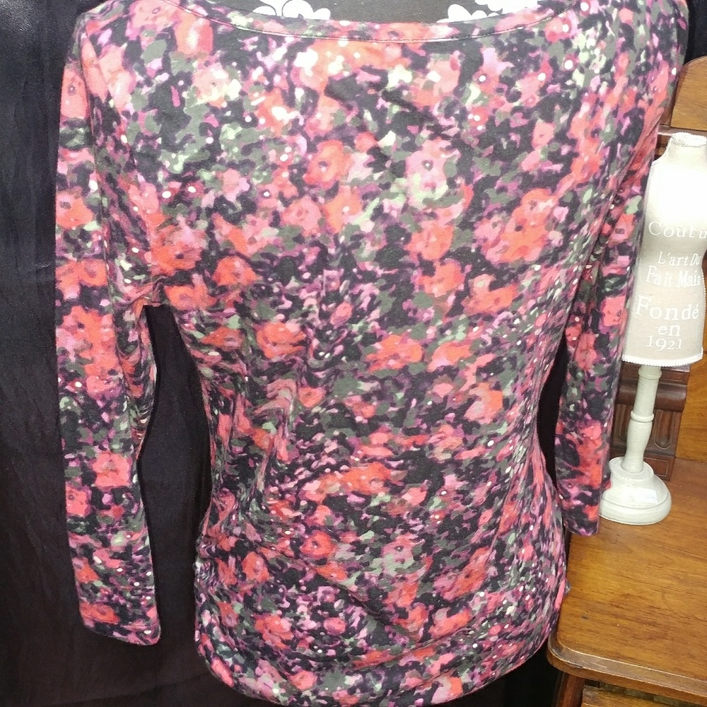French Connection Casual Basic Ruched Side Floral… - image 5